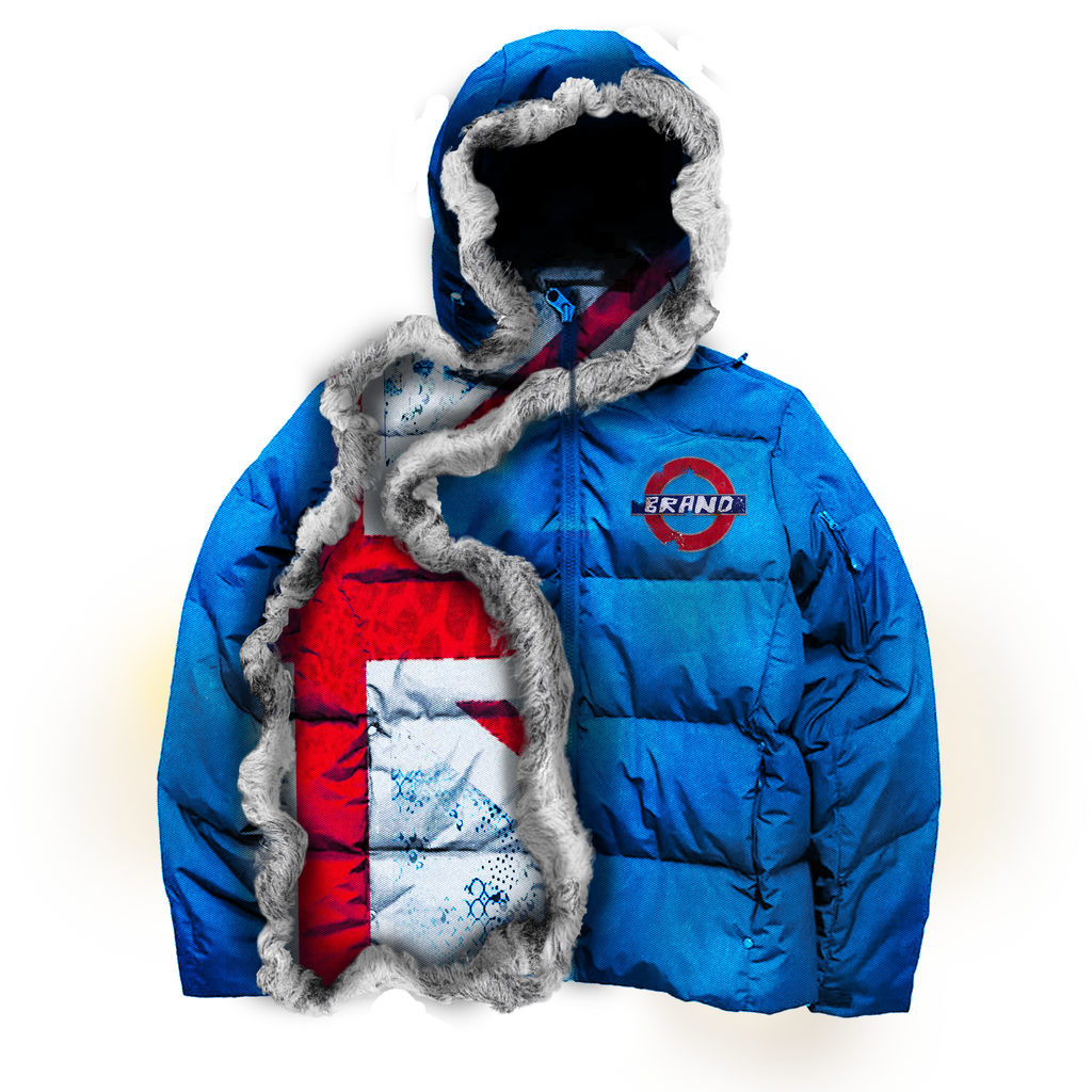 Mockup England puffer coat