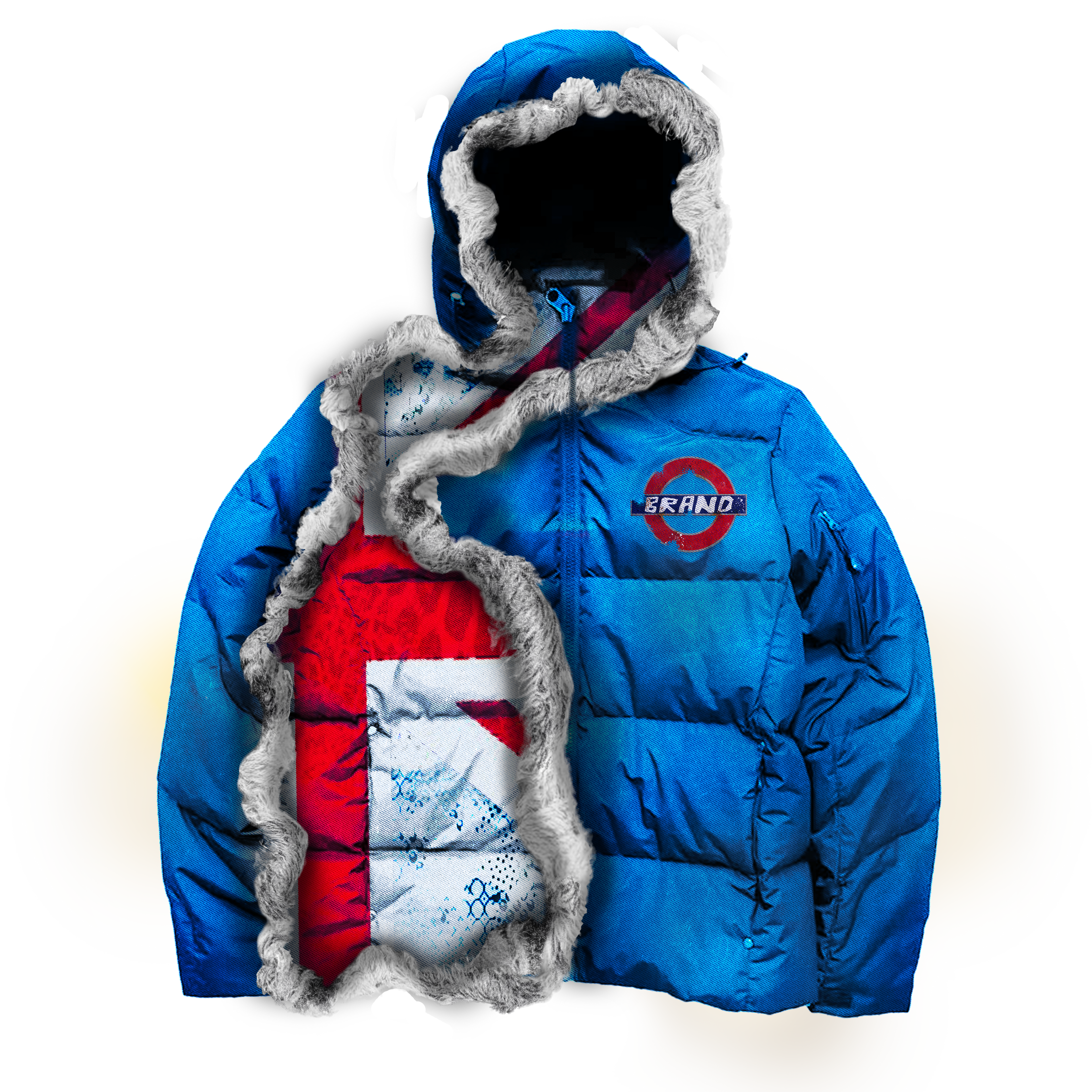 Mockup England puffer coat